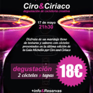 Degustación de Tapas & Coctelería Creativa el Jueves 17 de mayo a las 23h30
